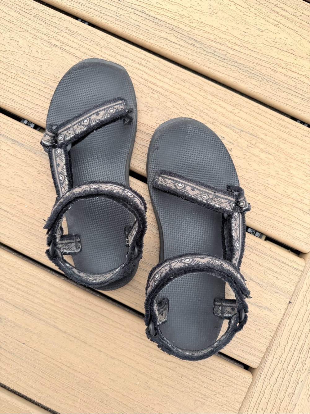 Women’s Black Teva Sandals Size 8